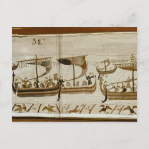 Cartão Postal Duque Guilherme e sua frota cruzam Pevensey