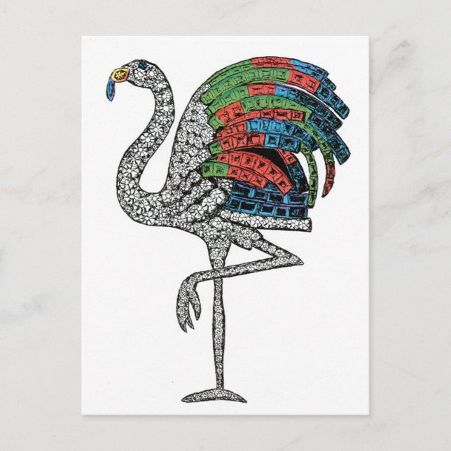 Cartão Postal Duquesa de Windsor Flamingo Brooch (Frente)