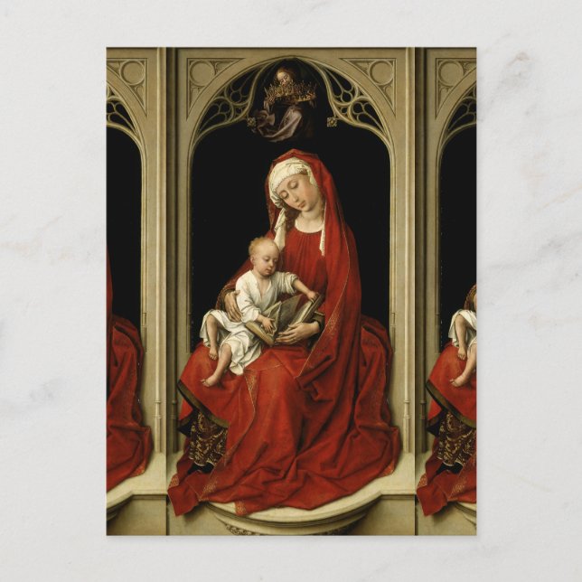 Cartão Postal Durán Madonna - Rogier van der Weyden (Frente)