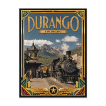 Durango Colorado Vintage Arte Deco Idade Dourada
