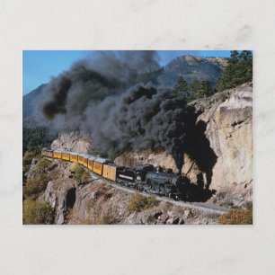 Cartão Postal Durango e Silverton Railroad, No. 481, Bear Cree