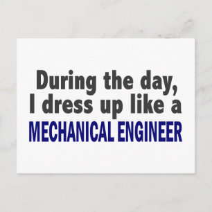 Cartão Postal Durante O Dia Eu Me Vestir Como Engenheiro Mecâni
