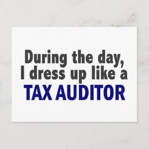 Cartão Postal Durante O Dia Eu Me Vestir Como Um Auditor Fiscal