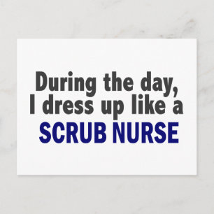Cartão Postal Durante O Dia Eu Me Vestir Como Uma Enfermeira Esc