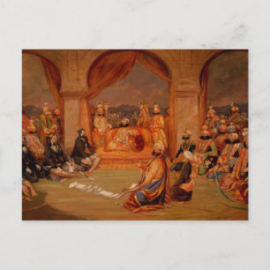 Cartão Postal Durbar em Udaipur, Rajasthan, 1855