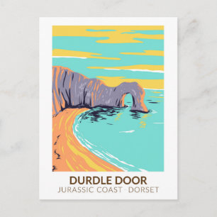 Cartão Postal Durdle Door na Costa Jurássica em Dorset Inglaterr
