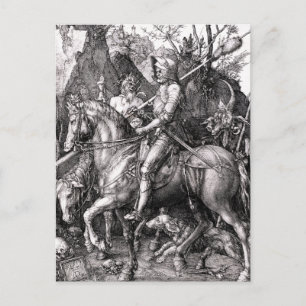 Cartão Postal Durer Knight Death e Devil Postcard