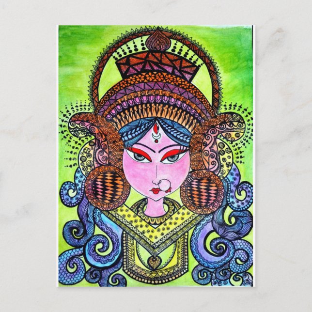 Cartão Postal Durga Maa (Frente)