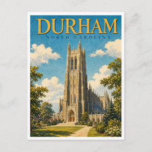Cartão Postal Durham Carolina do Norte Duke Chapel GeoSaga