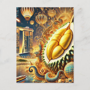 Cartão Postal Durian Extravaganza Marina Bay Sands - Singapura