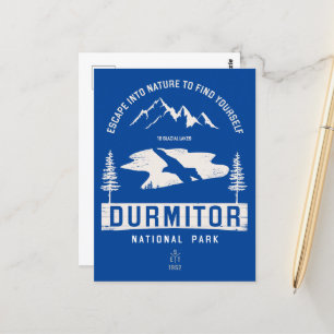 Cartão Postal Durmitor National Park Montenegro White Design