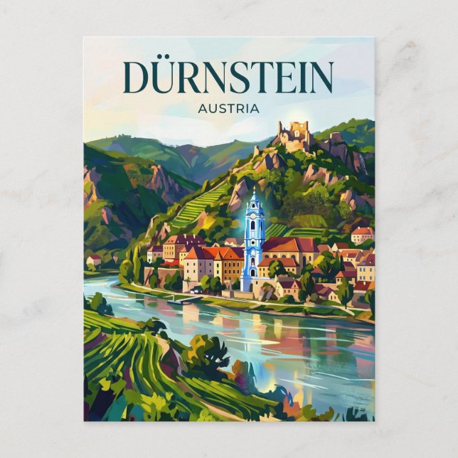 Cartão Postal Dürnstein Áustria (Frente)