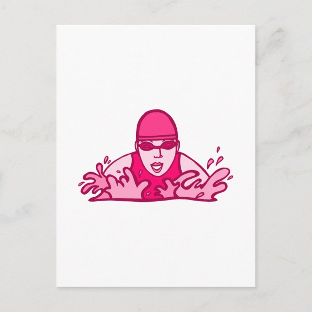 Cartão Postal Duro natação (Frente)