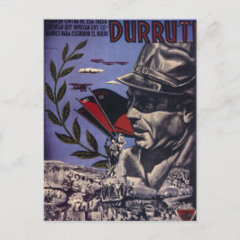 Cartão Postal Durruti, Espanha, original da guerra civil poster 