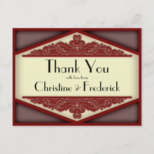 Cartão Postal Dusky Pink Vintage, obrigado postal.