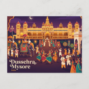 Cartão Postal Dussehra Mysore Índia