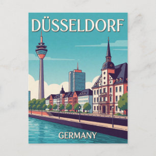 Cartão Postal Düsseldorf Alemanha Arquitetura Moderna Viagem