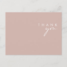 Cartão Postal Dusty Boho | Rosa e Casamento Roxo Obrigado