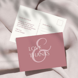 Cartão Postal Dusty Pink e Ivory - Não Foto Obrigado