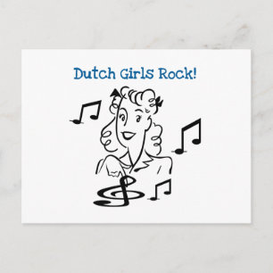 Cartão Postal Dutch Girls Rock