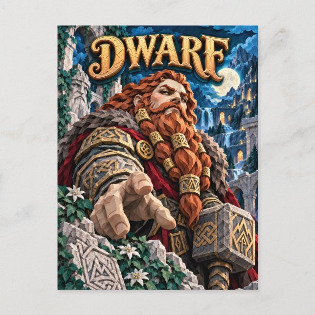 Cartão Postal Dwarf, Paper Cut Monster (Frente)