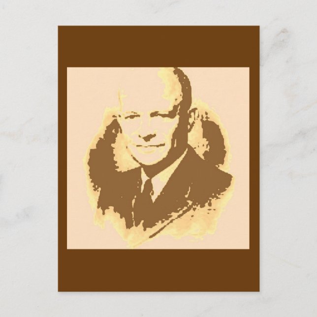 Cartão Postal Dwight D Eisenhower (Frente)