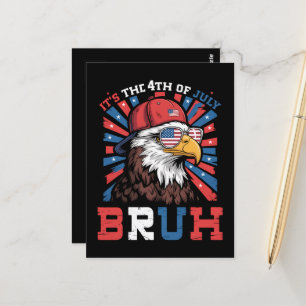 Cartão Postal É 4 De Julho Bruh Águia-Cabeluda Patriótica