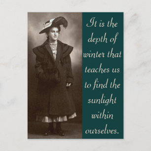 Cartão Postal É a profundidade do inverno que nos ensina a...