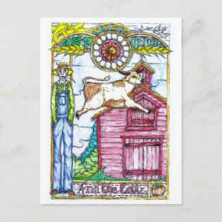 Cartão Postal E A Vaca