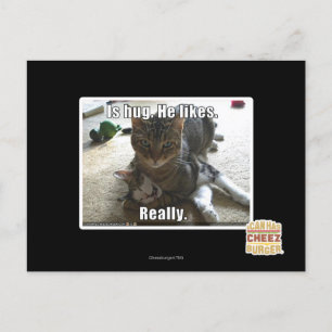 Cartão Postal É abraço. Ele gosta.