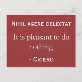Cartão Postal É agradável não fazer nada