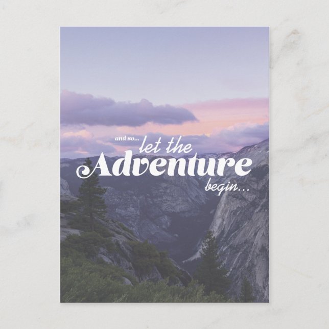 Cartão Postal e assim... que comece a aventura (Frente)