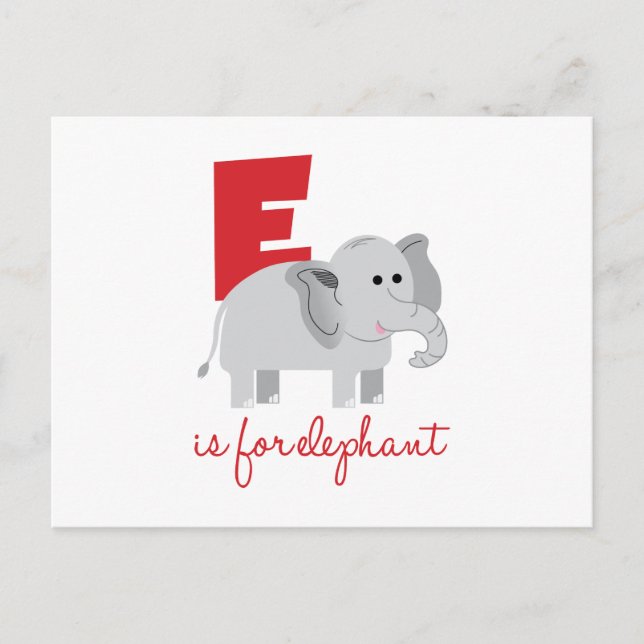 Cartão Postal E É Para Elefante (Frente)