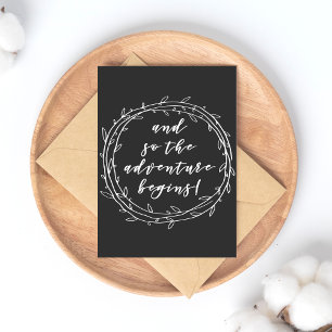 Cartão Postal E então a aventura começa - Script manuscrito