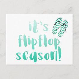 Cartão Postal É Flipflop Season - Divirta Cotação de Verão