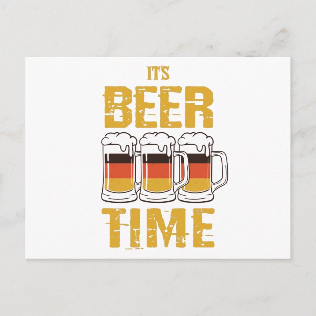 Cartão Postal É hora da cerveja (Frente)