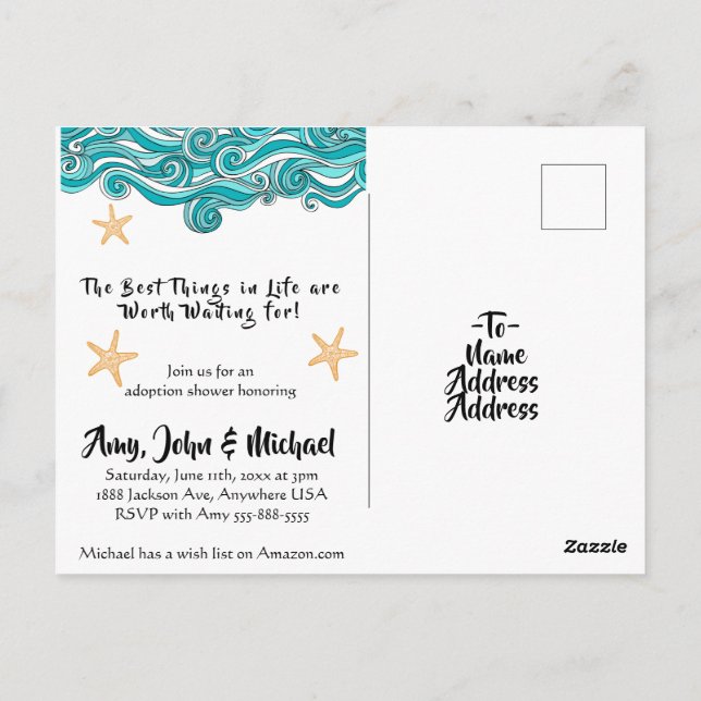 Cartão Postal É importante para este peixe-estrela (Verso)