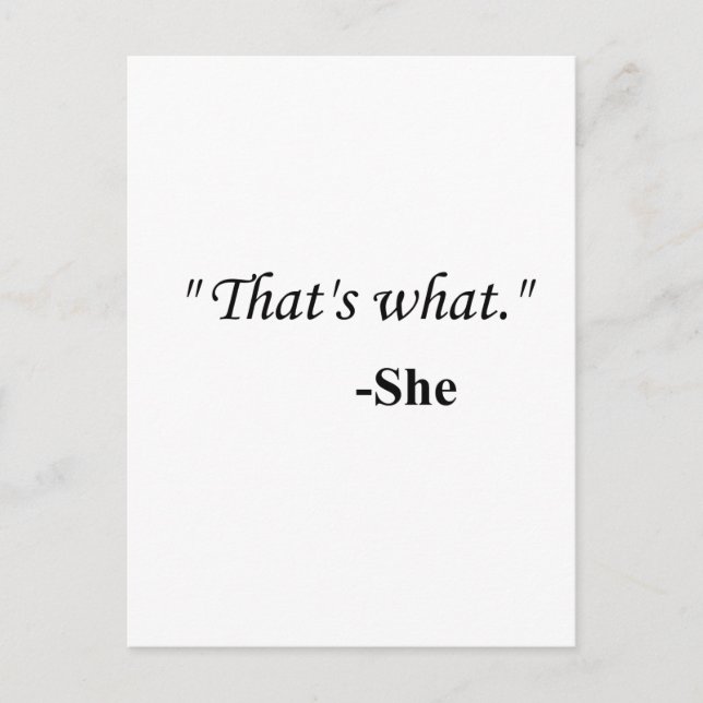 Cartão Postal "É isso que..." (Frente)