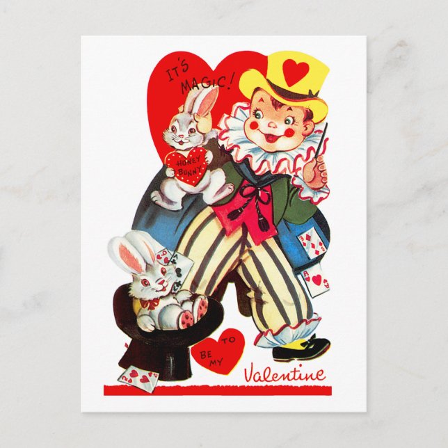 Cartão Postal É Mágico coelho de mel (Frente)