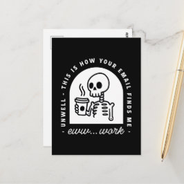 Cartão Postal E-mail engraçado me encontrou mal cansado trabalho