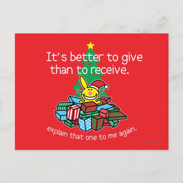 Cartão Postal É melhor dar (Frente)