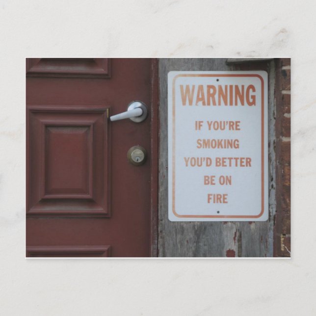 Cartão Postal É melhor estares em chamas (Frente)