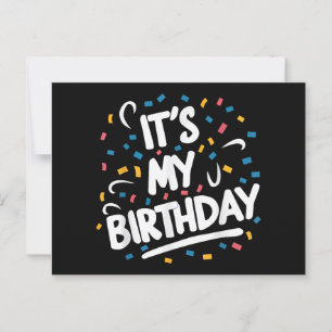 Cartão Postal É Meu Aniversário Para Meninos Meninas Crianças Ho