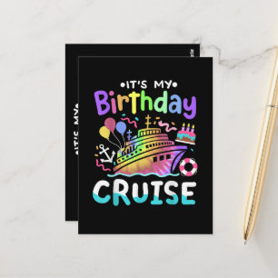 Cartão Postal É minha viagem de cruzeiro de aniversário com tie