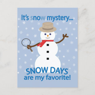 Cartão Postal É o detetive misterioso Snowman.