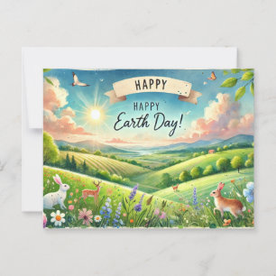 Cartão Postal É o Dia da Terra 22 de abril