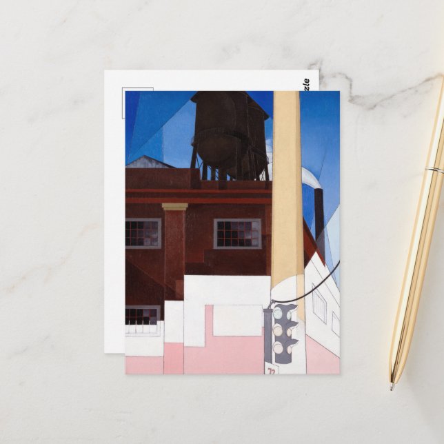 Cartão Postal ...e o lar dos bravos por Charles Demuth (Frente/Verso In Situ)