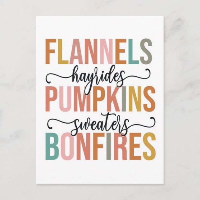 Cartão Postal É Outono Novamente (Frente)