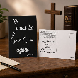 Cartão Postal É preciso nascer de novo Piada de aniversário cris