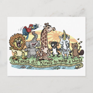 Cartão Postal É preciso todo o tipo para fazer um mundo